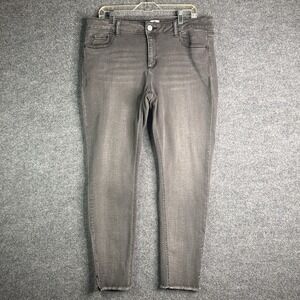 Lilis Closet‎ Anthropologie Womens Skinny Jeans Size 30 Raw Hem Gray